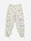 Y&F Kids Beige Mid-Rise Cargo-Style Cotton Joggers