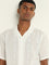 ETA White Schiffli Design Relaxed-Fit Cotton Shirt