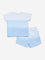 HOP Baby Blue Ombre Design Cotton T-Shirt & Shorts Set