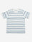 Y&F Kids Blue Striped Cotton T-Shirt