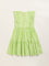 Utsa Kids Green Gingham Checkered Tiered Cotton Dress (8 -14yrs)