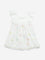 HOP Kids White Floral Patterned A-Line Cotton Dress