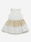 HOP Baby White Cotton Tiered Schiffli Dress