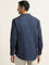 Ascot Indigo Solid Relaxed-Fit Cotton Shirt