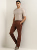 Ascot Beige Solid Relaxed Fit T-Shirt