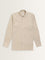 WES Formals Beige Solid Relaxed-Fit Shirt