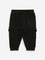 HOP Baby Black Ribbed Mid Rise Joggers