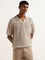 ETA Beige Knitted Relaxed Fit T-Shirt