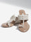 LUNA BLU Ivory Wedge Heel Kolhapuri Sandals