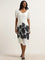 Wardrobe Ivory Floral Printed Straight Dress