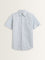 WES Casuals Light Blue Printed Relaxed-Fit Cotton Shirt