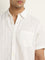 WES Casuals White Striped Relaxed-Fit Cotton Shirt