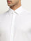 WES Formals White Solid Slim-Fit Shirt