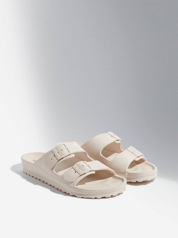 LUNA BLU Off-White Double Band Flip-Flop