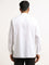 WES Formals White Striped Relaxed-Fit Cotton Shirt