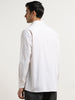 WES Formals Off-White Relaxed-Fit Cotton Shirt