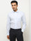 WES Formals Light Blue Pinstripe Relaxed-Fit Cotton Shirt