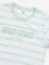 Y&F Kids Green Striped Cotton T-Shirt