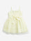 HOP Kids Yellow Lace Design Party Dress