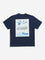 HOP Kids Navy Text Design Cotton T-Shirt