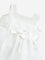 HOP Baby Off-White Bow Applique A-Line Mesh Dress