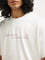 Studiofit Off-White Typographic Print Relaxed-Fit T-Shirt