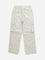 Y&F Kids Beige High-Rise Cargo-Style Cotton Blend Pants