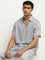 Ascot Grey Abstract Design Relaxed-Fit Shirt