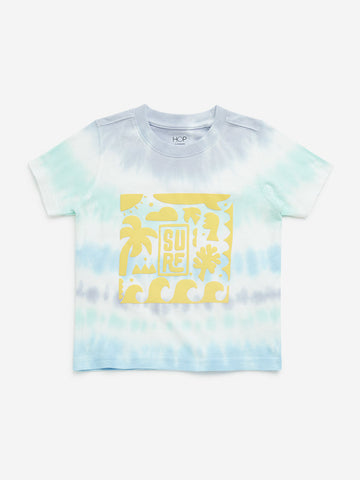 HOP Kids Multicolour Tie-Dye Design Cotton T-Shirt