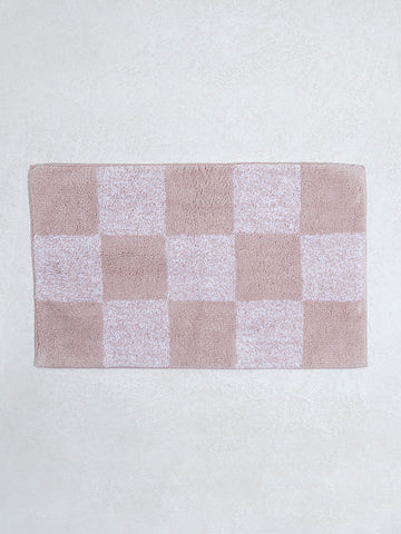 Westside Home Pink Checkered Design Bathmat