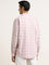 WES Casuals Pink Checks Printed Relaxed-Fit Cotton Shirt