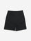 HOP Kids Black Text Design Mid-Rise Cotton Shorts