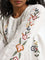 LOV White Floral Embroidered Cotton Top