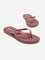 LUNA BLU Maroon Thong-Strap Flip-Flop