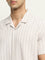 WES Casuals Light Beige Striped Relaxed-Fit Cotton Shirt