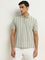 WES Casuals Sage Striped Relaxed-Fit Polo T-Shirt