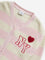 HOP Kids Pink & Ecru Embroidered Knitted Cotton Cardigan