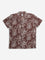 Y&F Kids Brown Floral Pattern Resort-Fit Shirt