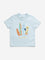 HOP Kids Light Blue Shark Applique Cotton T-Shirt