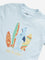 HOP Kids Light Blue Shark Applique Cotton T-Shirt