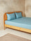 Westside Home Dusty Blue King Bed Fitted Sheet and Pillowcase Set