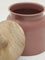 Westside Home Pink Text Design Coffee Jar with Wooden Lid