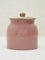 Westside Home Pink Text Design Snack Jar with Wooden Lid