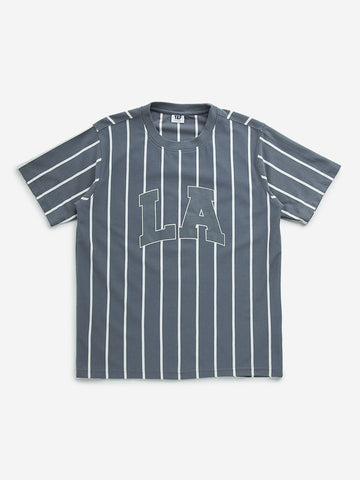 Y&F Kids Dark Grey Stripe Pattern T-Shirt