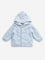 HOP Baby Light Blue Hooded Cotton Jacket