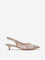 LUNA BLU Beige Mesh Detailed Slingback Shoes