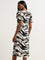 Wardrobe Multicolour Abstract Print A-Line Dress