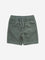 HOP Kids Olive Solid Mid-Rise Denim Shorts