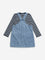 HOP Kids Light Blue Denim Dungaree with T-Shirt Set