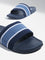 SOLEPLAY Navy Striped Design Knitted Slides